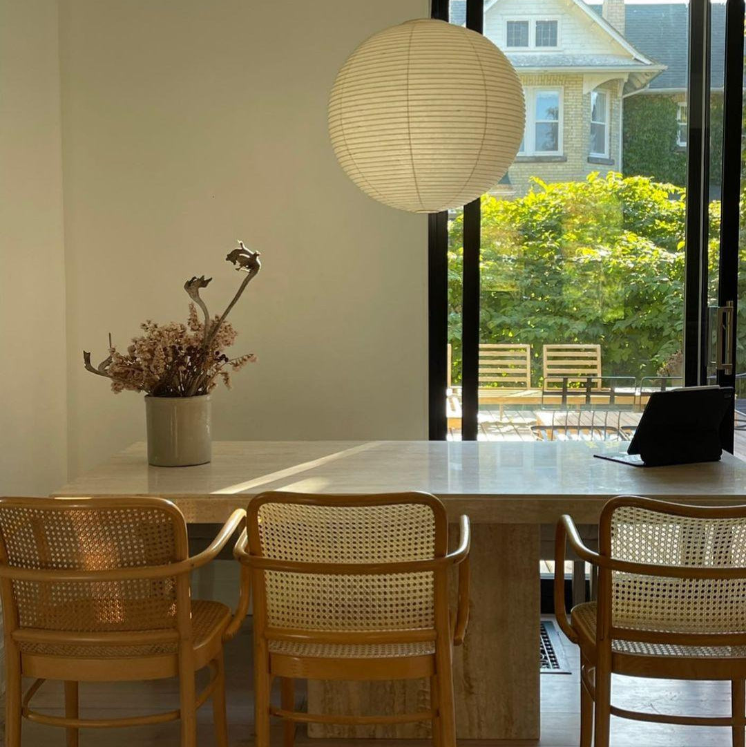 Suspension en papier washi Sylin – Grand abat-jour rond à lumière douce, de 40 à 120 cm
