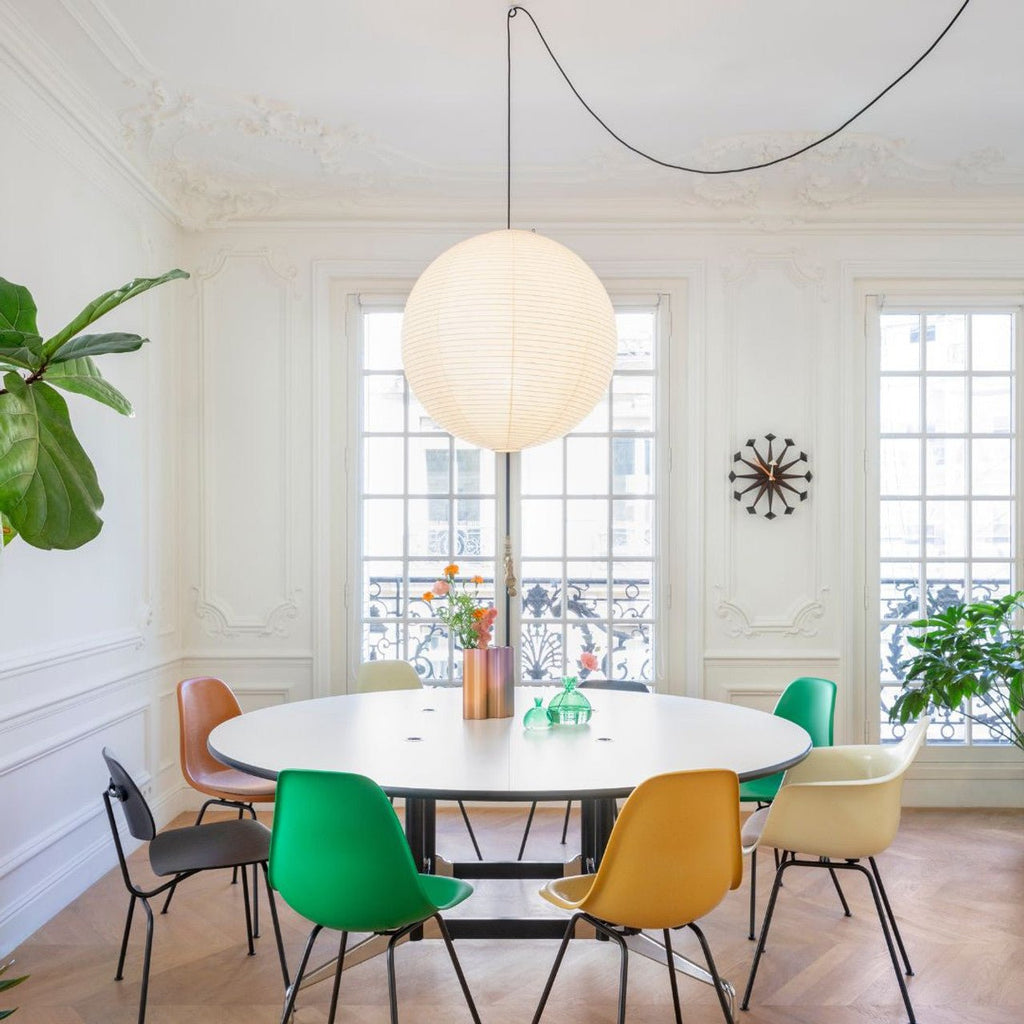 Suspension en papier washi Sylin – Grand abat-jour rond à lumière douce, de 40 à 120 cm