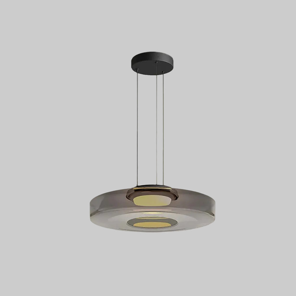 Suspension en verre à étages Jojo – Ambre, vert ou gris fumé, 1 à 3 niveaux