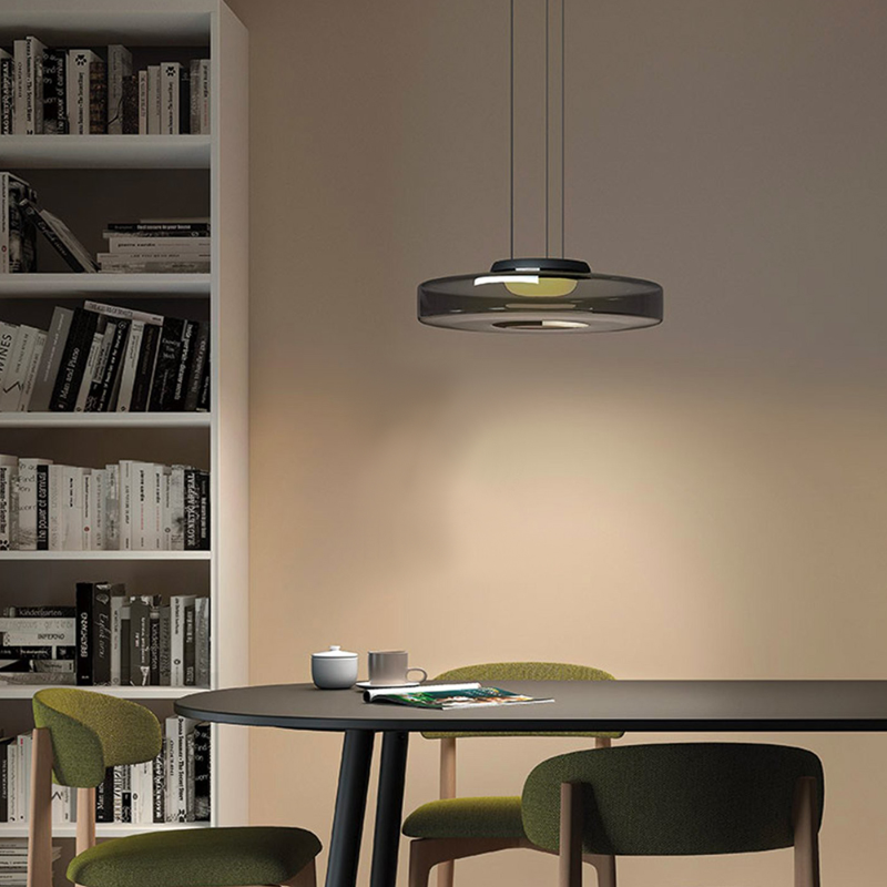 Suspension en verre à étages Jojo – Ambre, vert ou gris fumé, 1 à 3 niveaux