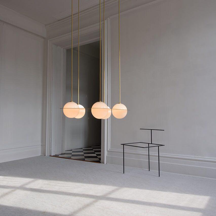 Suspension en verre noir et blanc Selan – Hauteur réglable, 9 formes au choix