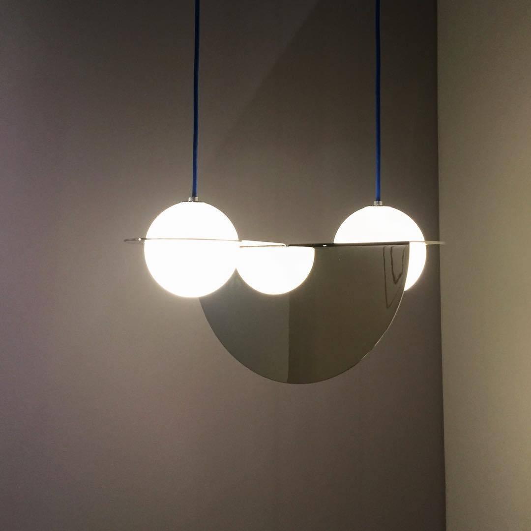 Suspension en verre noir et blanc Selan – Hauteur réglable, 9 formes au choix