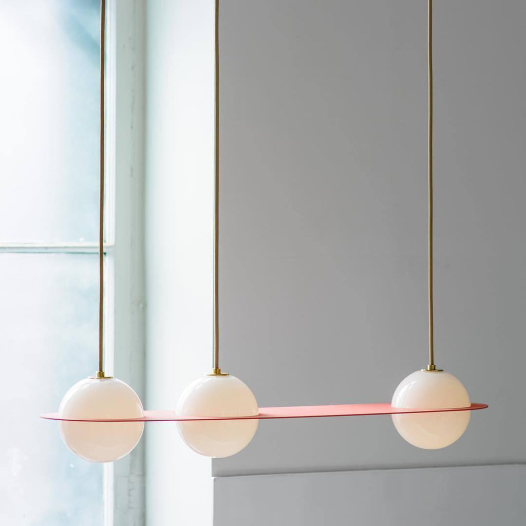 Suspension en verre noir et blanc Selan – Hauteur réglable, 9 formes au choix