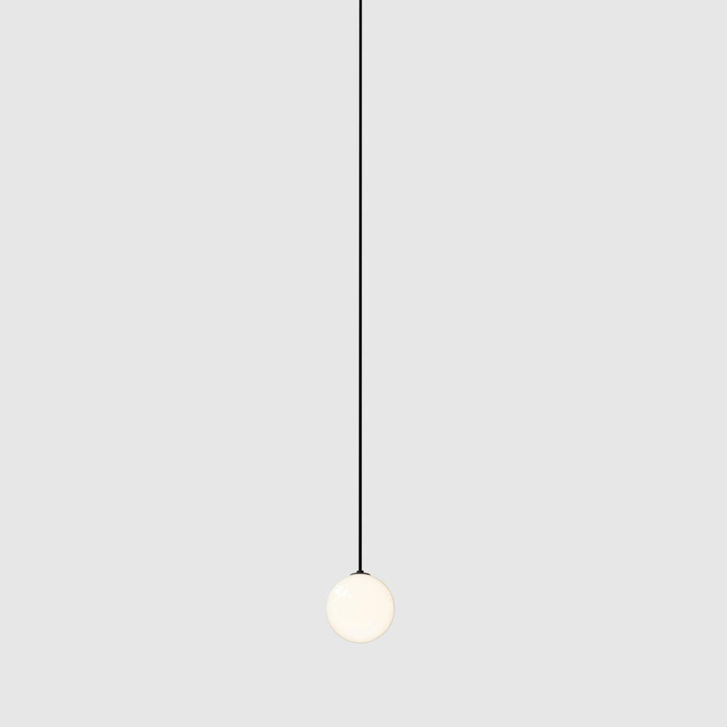 Suspension en verre noir et blanc Selan – Hauteur réglable, 9 formes au choix