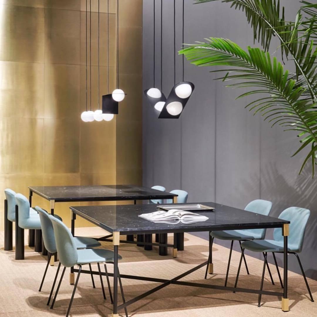 Suspension en verre noir et blanc Selan – Hauteur réglable, 9 formes au choix